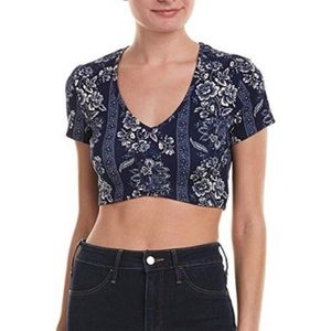 show me your mumu // miami floral cap sleeve crop